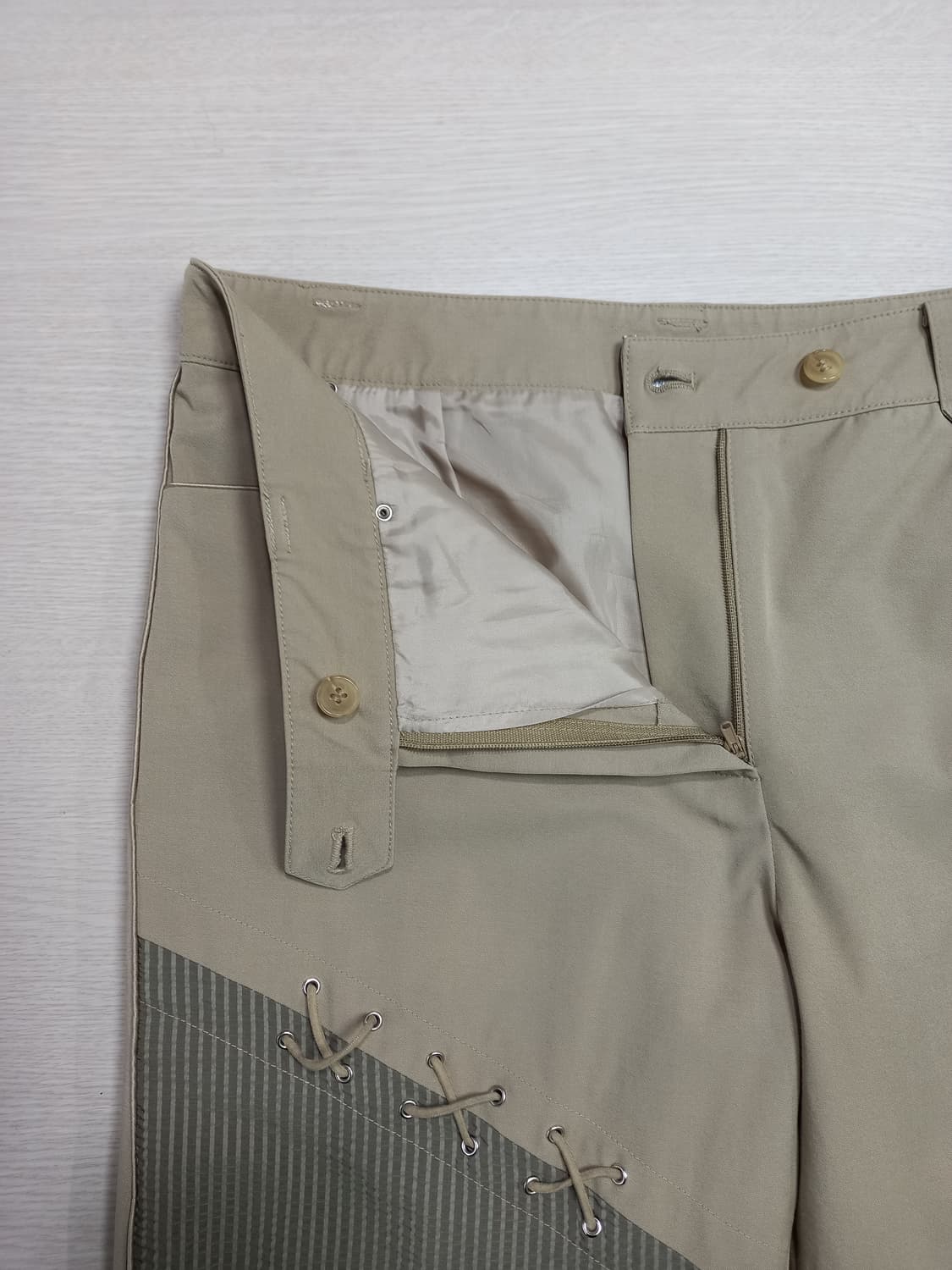 30 황성희 스판 플레어 면바지 베이지 30-233 상품이미지6