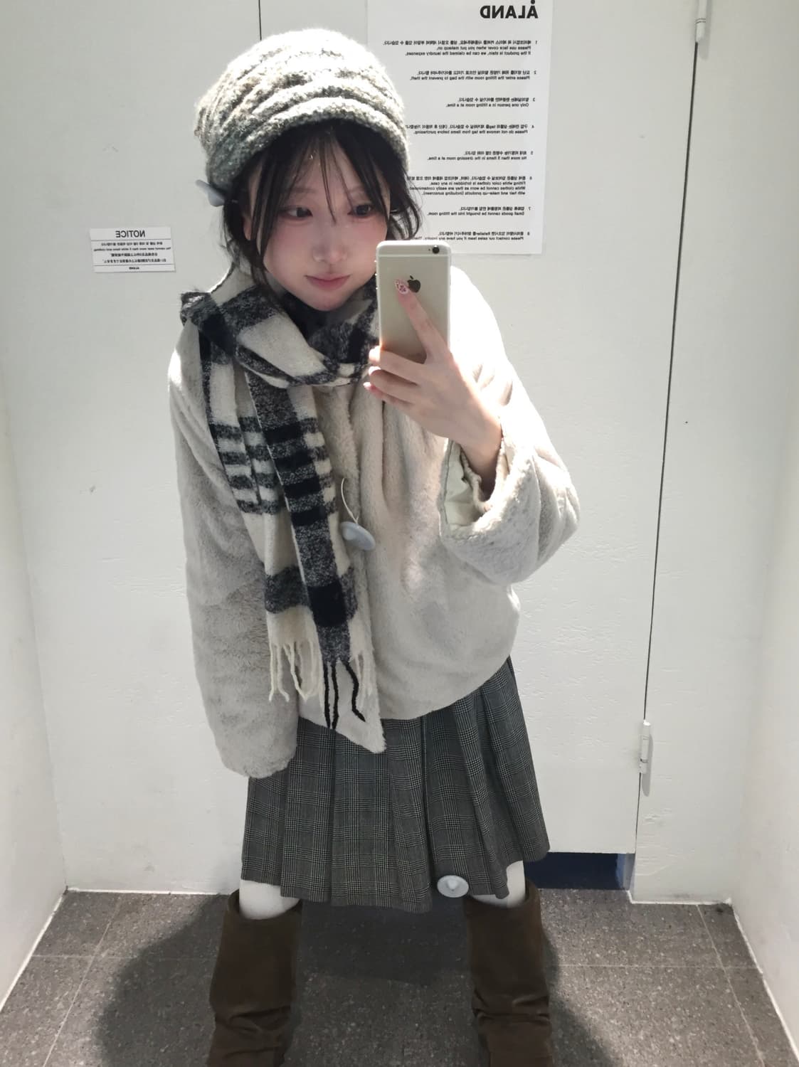 빈티지 폭닥 체크 코디세트  상품이미지1