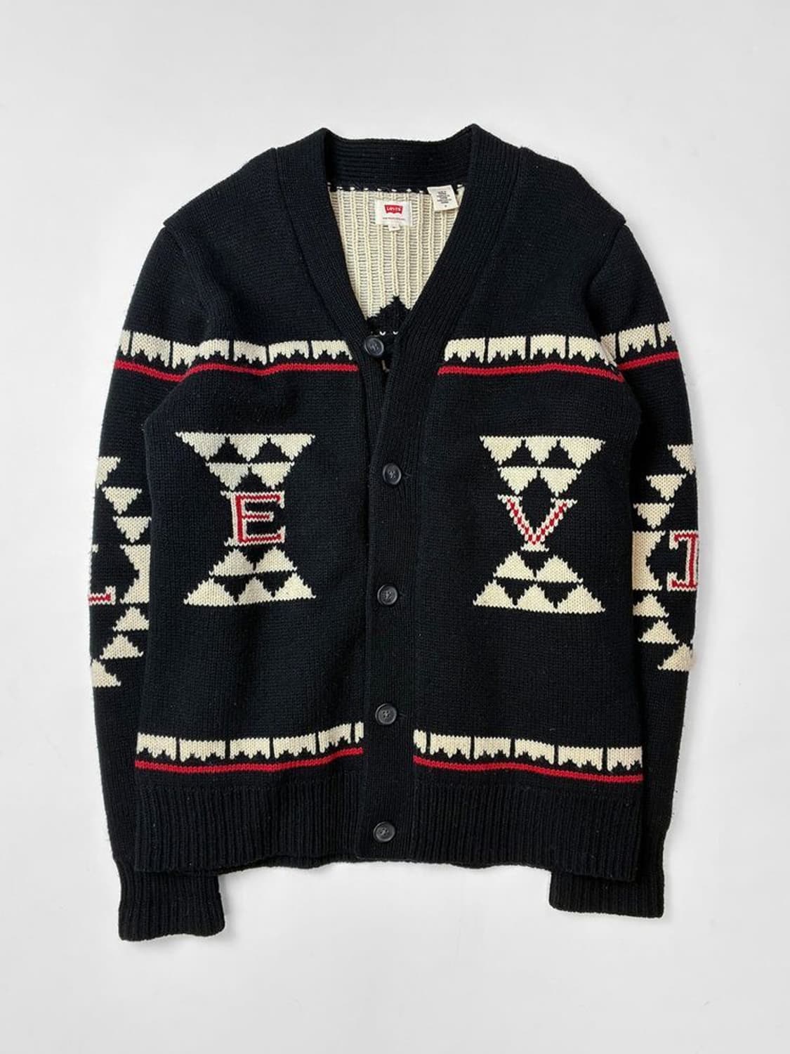 리바이스 00s 양모 코위찬 헤비 레터맨 니트 가디건 PN5308 상품이미지1