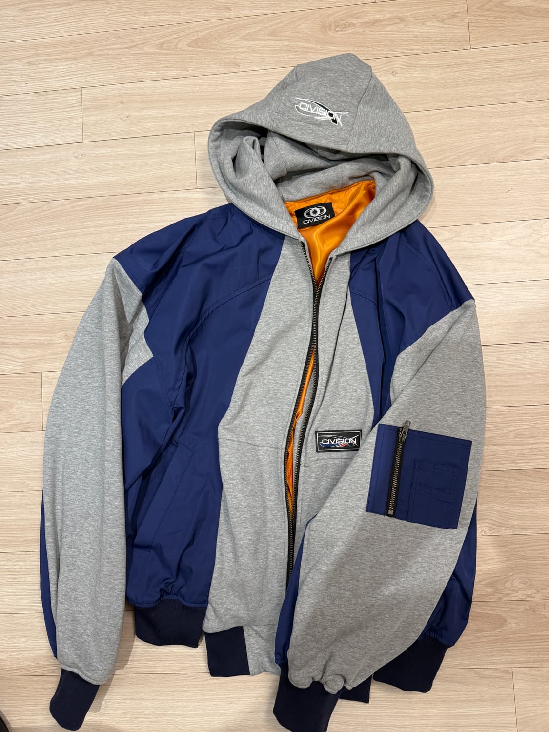 [2] Csc 씨비전 바이 씨에스씨 리메이크 후디드 블루종 블루 상품이미지2