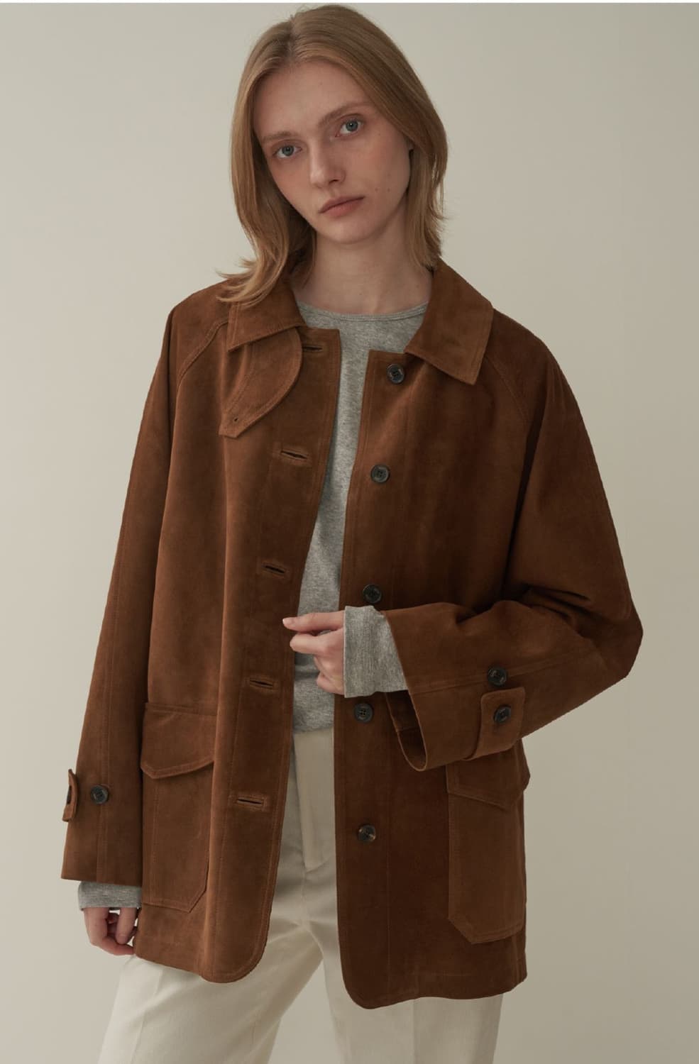 Mott 모트 리얼스웨이드 하프 자켓  상품이미지2