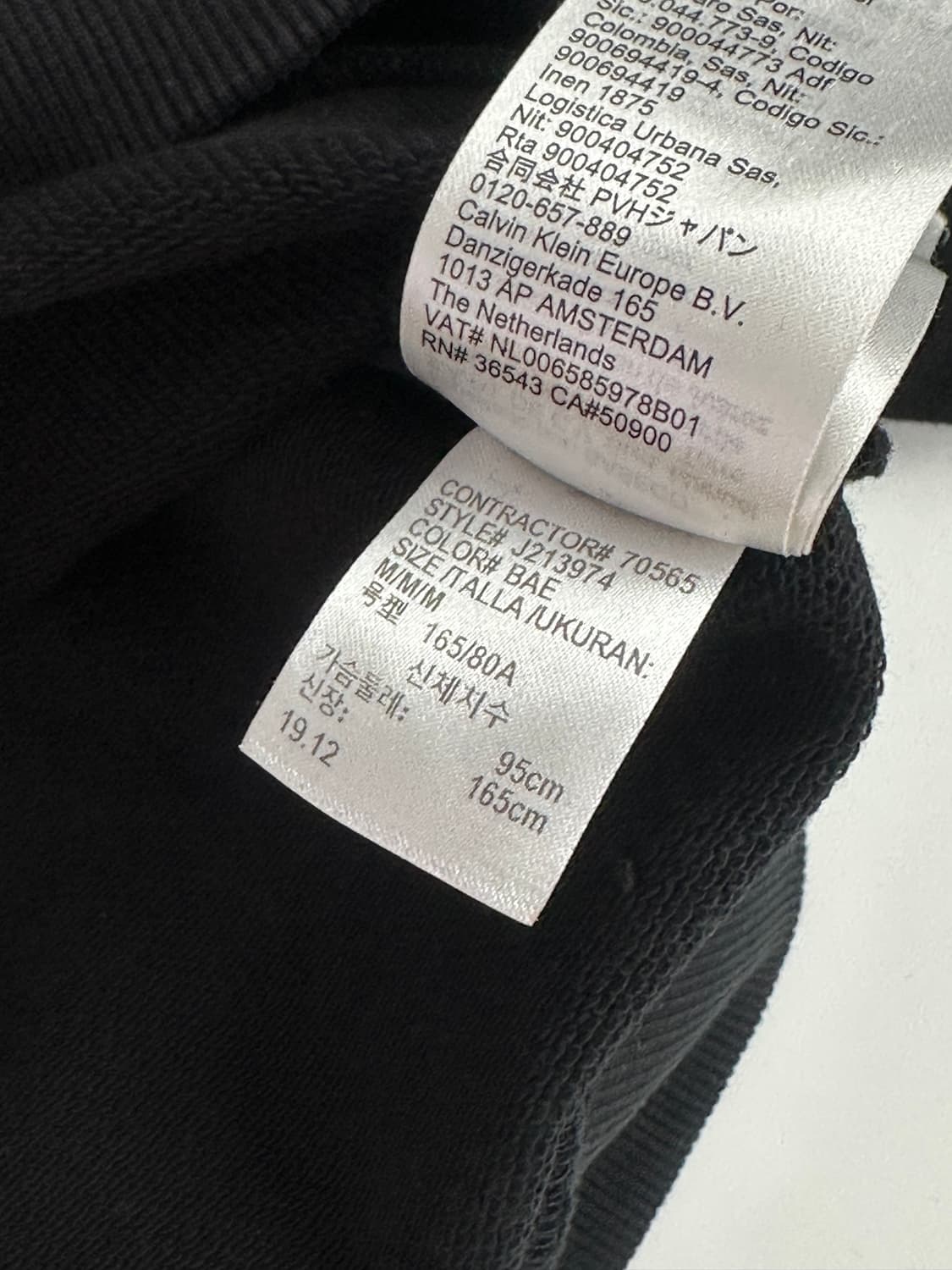 Calvin klein 캘빈클라인 빅로고 맨투맨 블랙 M 상품이미지4