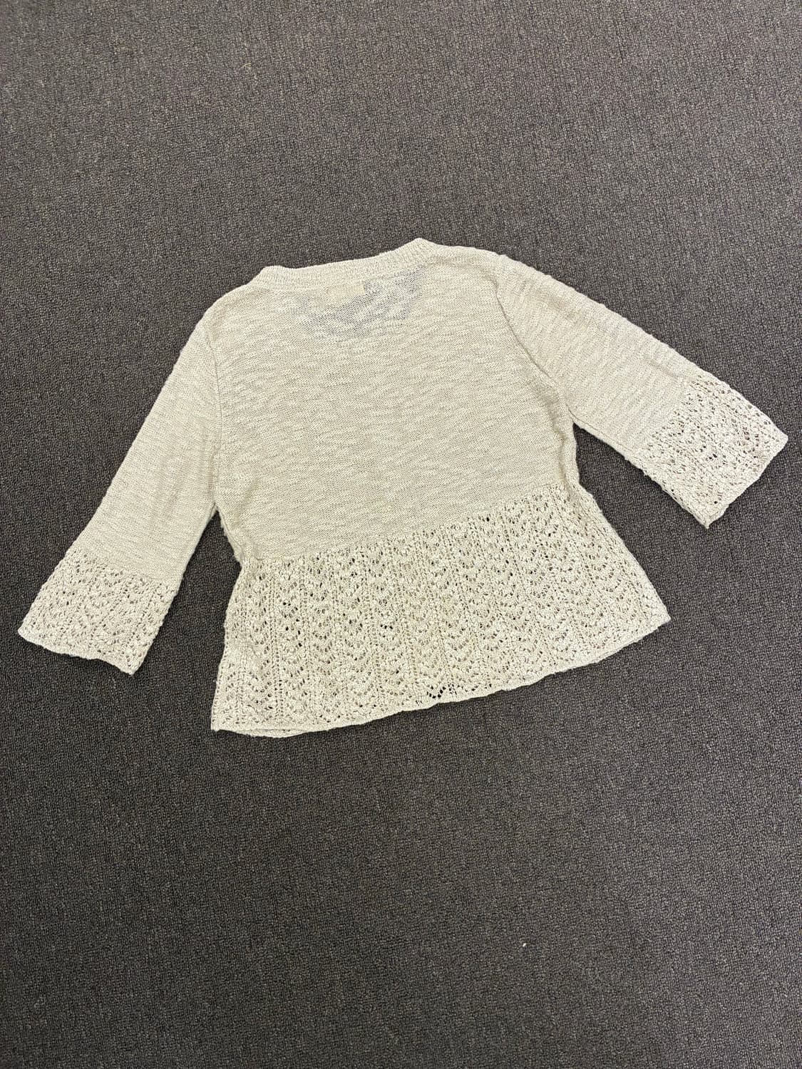 L)Japanese vintage 여성 펀칭 디자인 가디건 상품이미지7