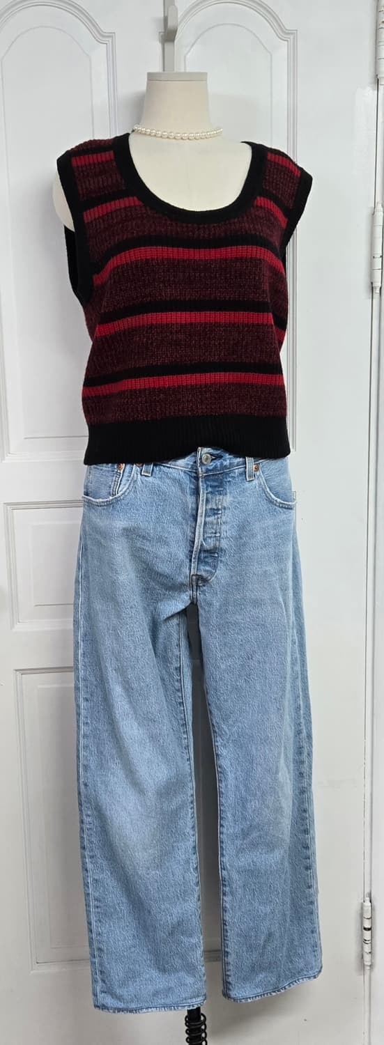 RE/DONE 리던 스트라이프베스트 상품이미지3