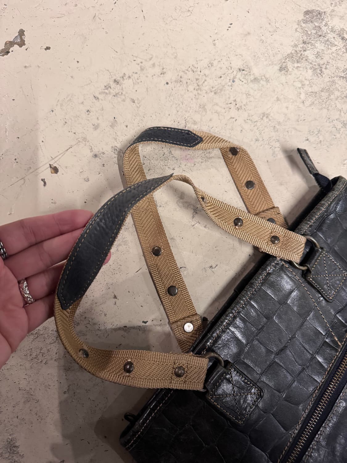 푸에르 자비에르 쿠 투톤 레더 토트백 상품이미지9