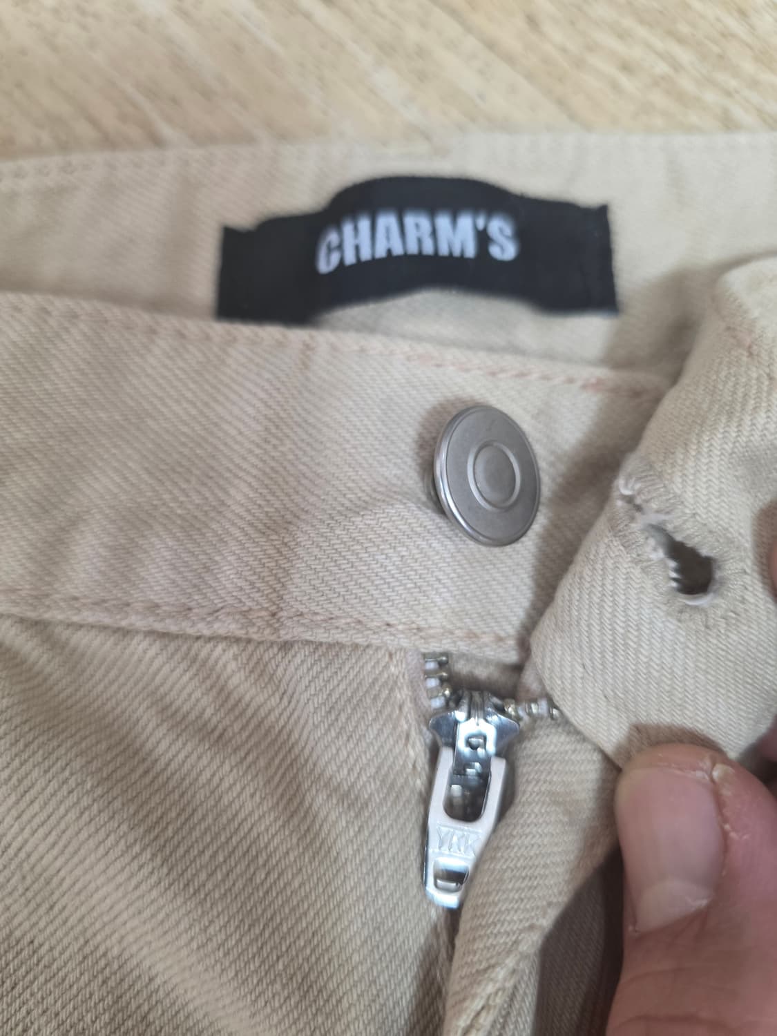 CHARM'S 참스 롤업 베이지 데님 팬츠 29 상품이미지5