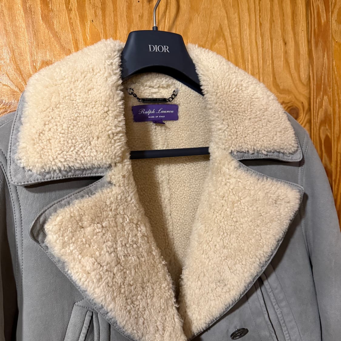 랄프로렌 퍼플라벨 롱우드 시어링 무스탕 코트 자켓 상품이미지3