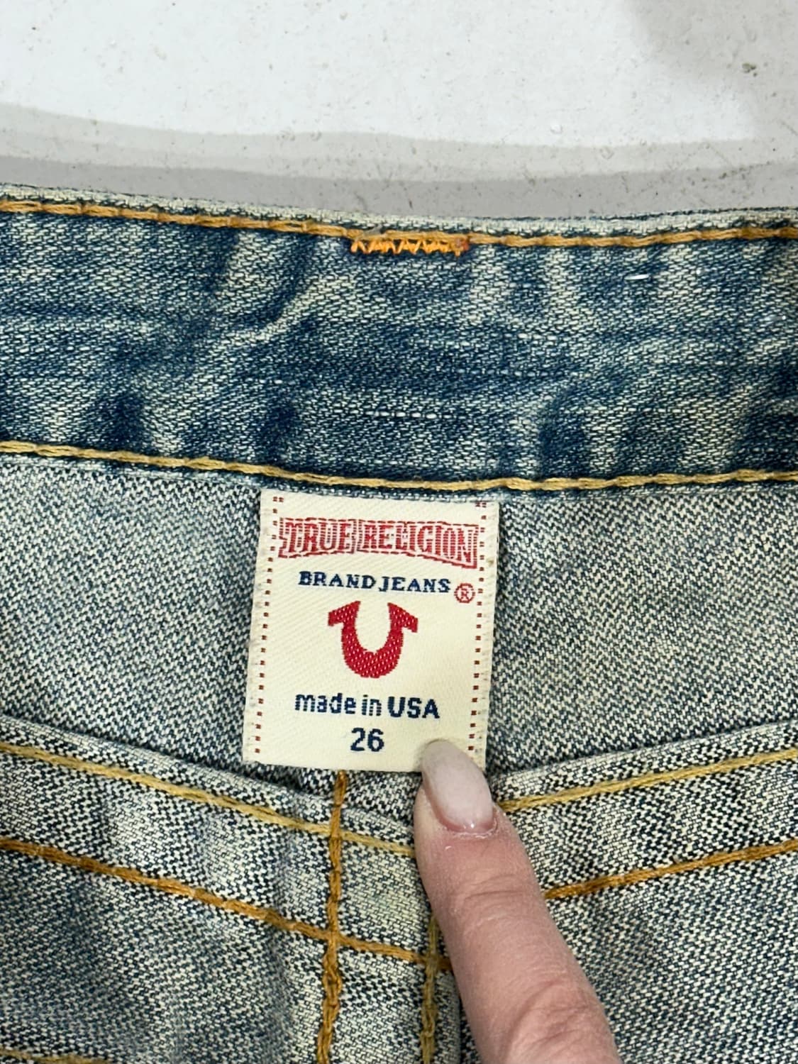 트루 릴리전 USA 연청 데님 팬츠 청바지 26 상품이미지7