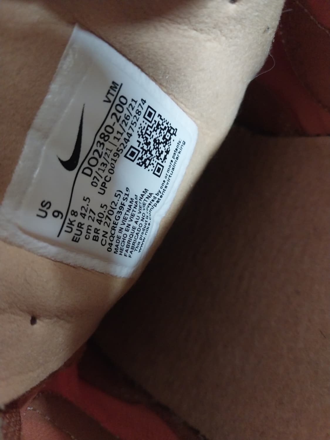 남성 나이키 와플 원 세일 레몬 드롭 운동화 (270) 상품이미지9