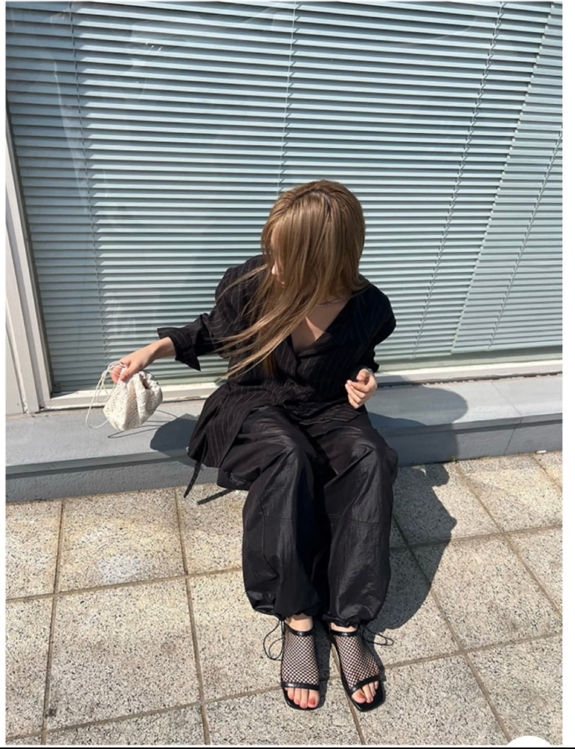 유연룸 비즈 코팅 나일론 파라슈트 팬츠 상품이미지1