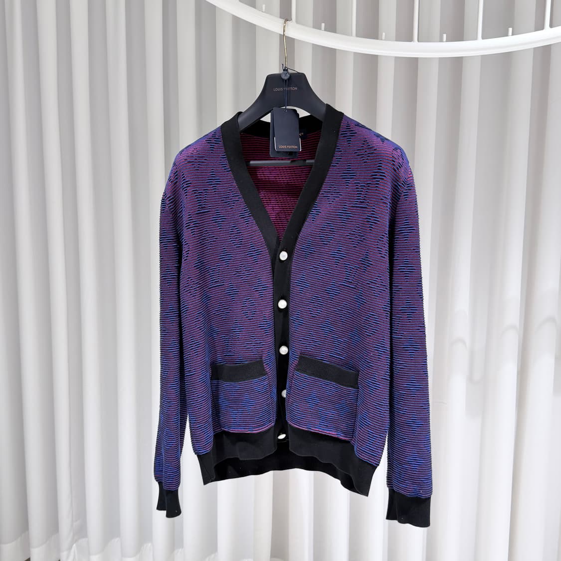 (S+/XL) 루이비통 모노그램 옵티컬 모노그램 자카드 가디건 상품이미지2