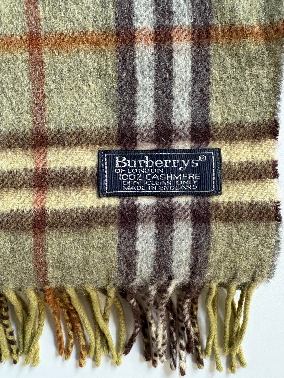 Burberry 버버리 카키컬러 노바체크 캐시미어 머플러 상품이미지5