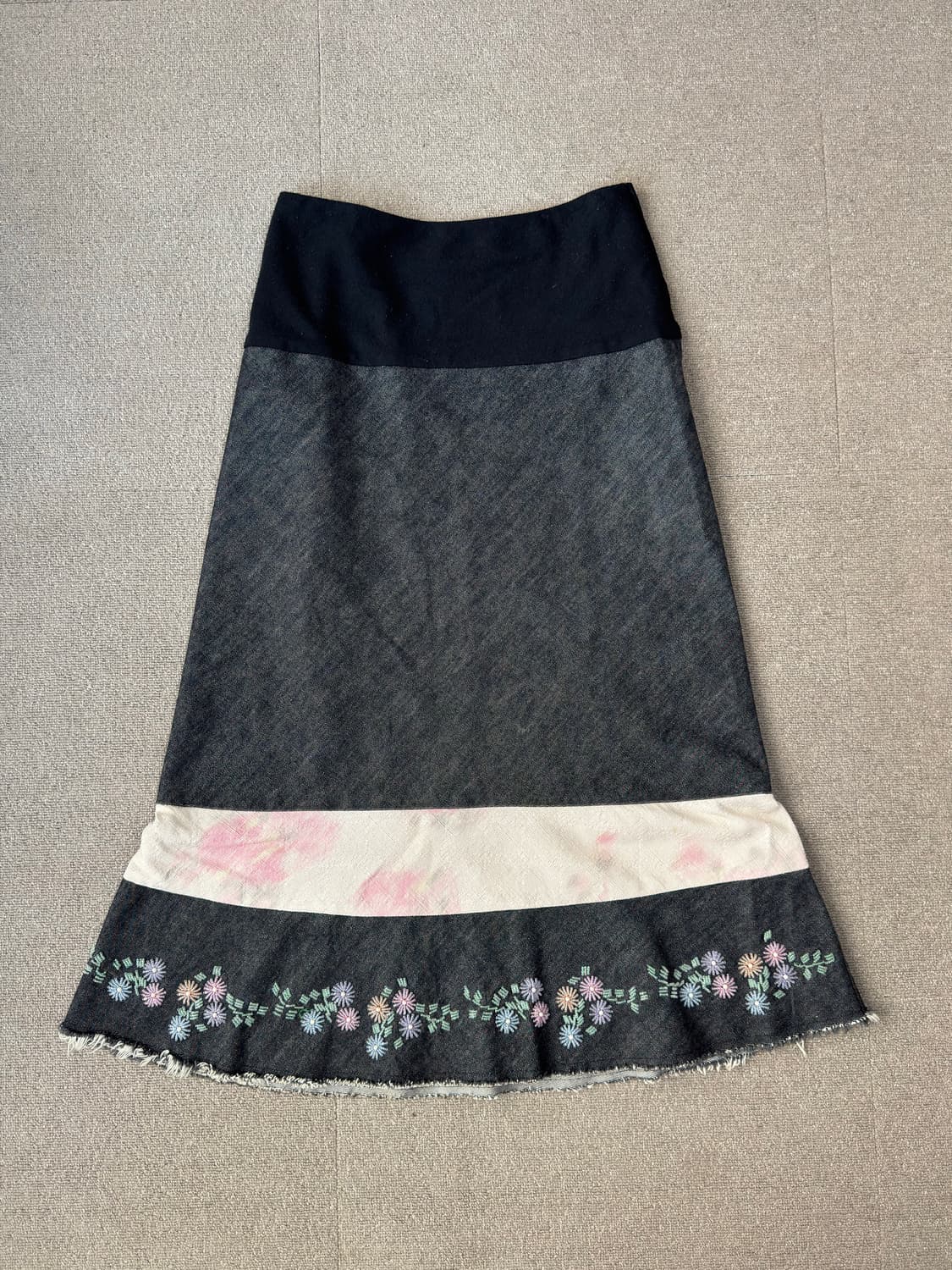 트리콧 꼼데가르송 데님 비즈 스커트 상품이미지1