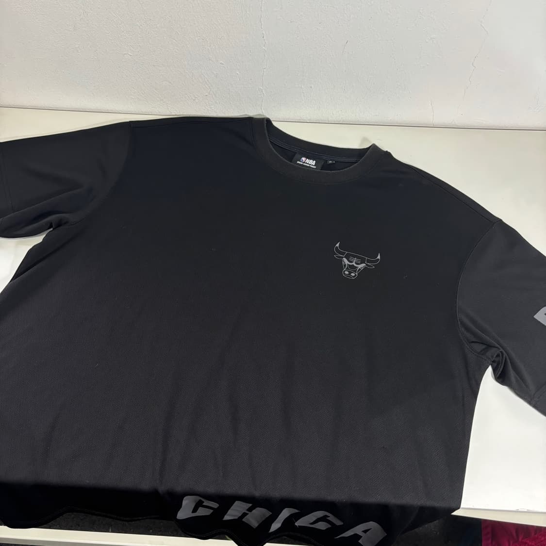 XL NBA 블랙 오버핏 시카고불스 폴리 반팔티 상품이미지1