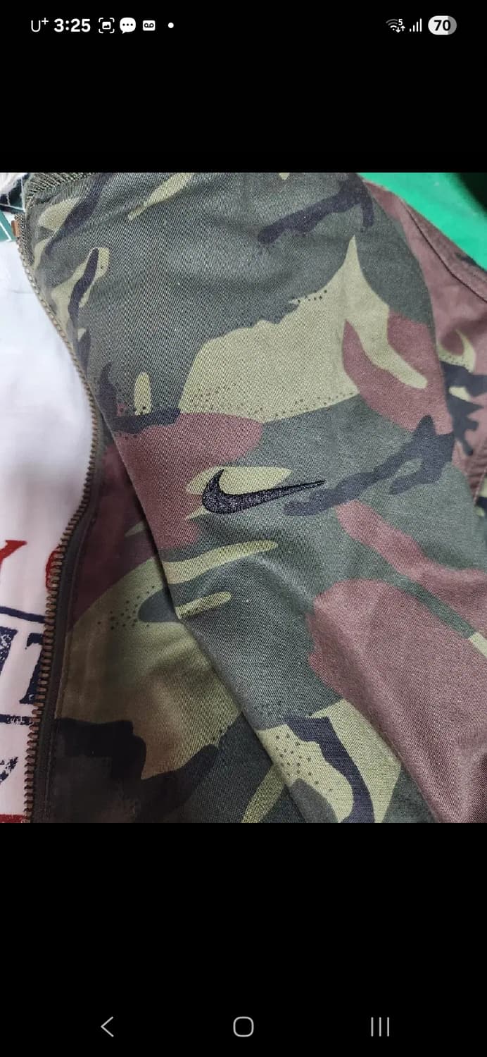 (새상품)NIKE 자켓 점퍼 카모플라주 바시티 패딩 나이키 블루종 상품이미지5