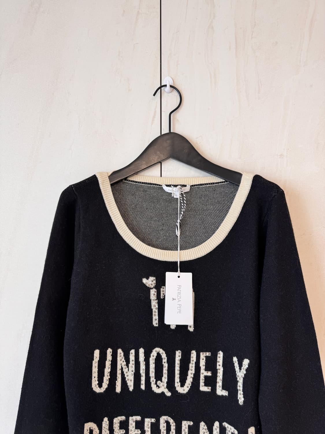 새상품 Patrizia Pepe 블랙 배색 니트0 (44,55사이즈 가능 상품이미지7