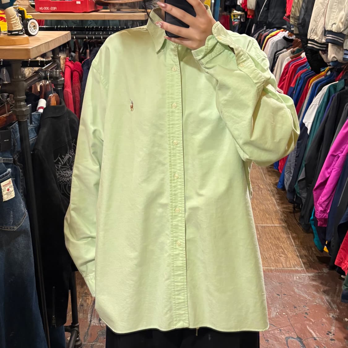 [HI] Polo 폴로 긴팔 셔츠 민트 상품이미지1