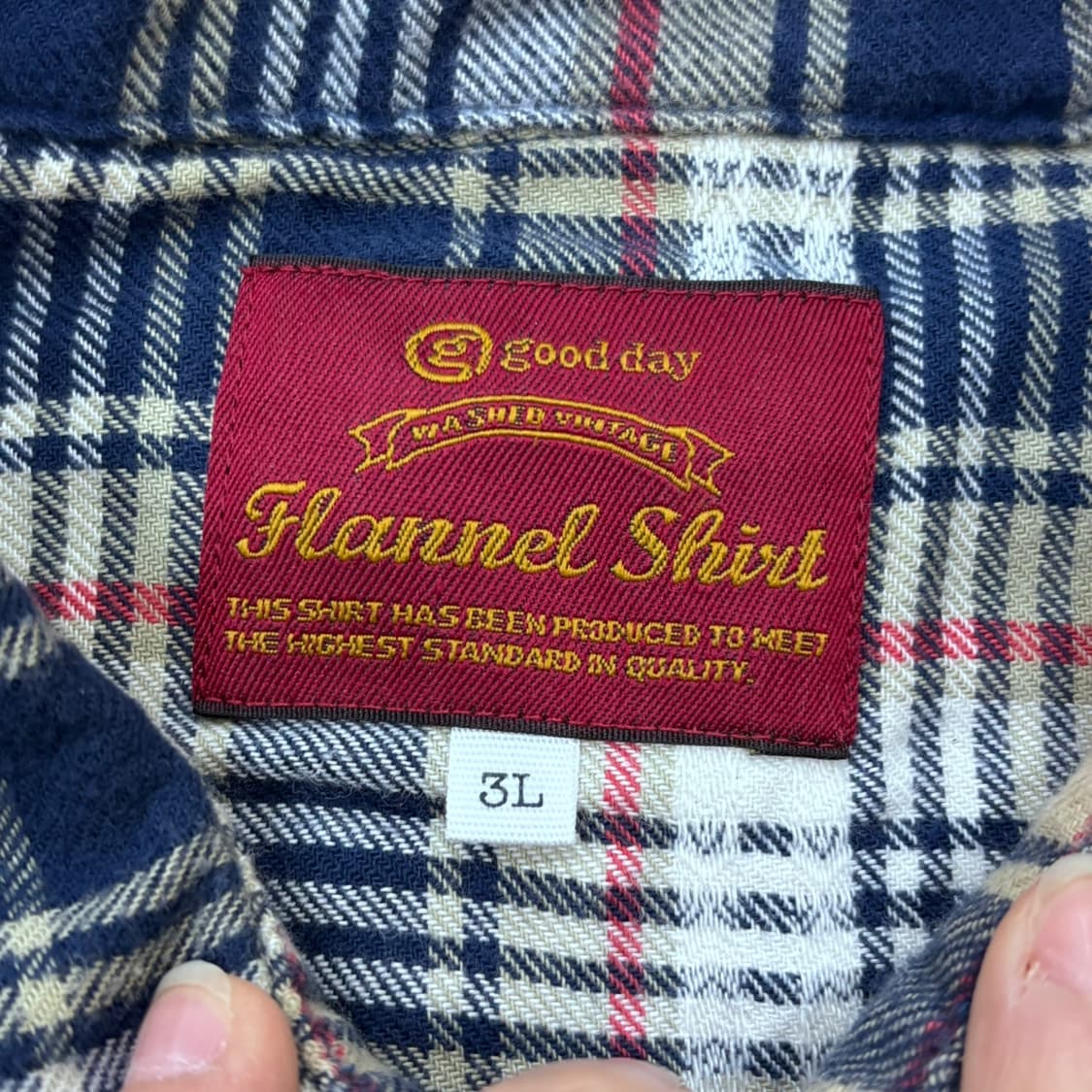 3L 굿데이 빈티지 플란넬 셔츠 0320E 상품이미지3