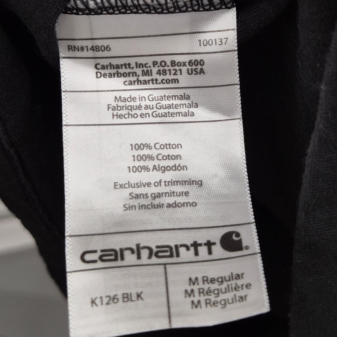 칼하트 긴팔 슬리브 M 상품이미지4