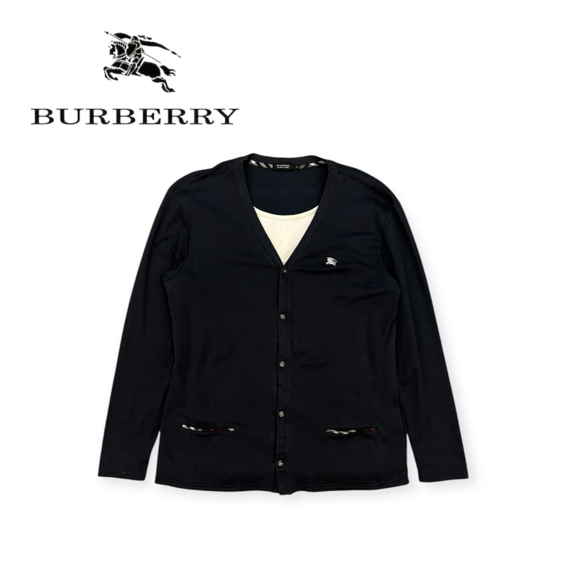 버버리 블랙라벨 레이어드 가디건 상품이미지1