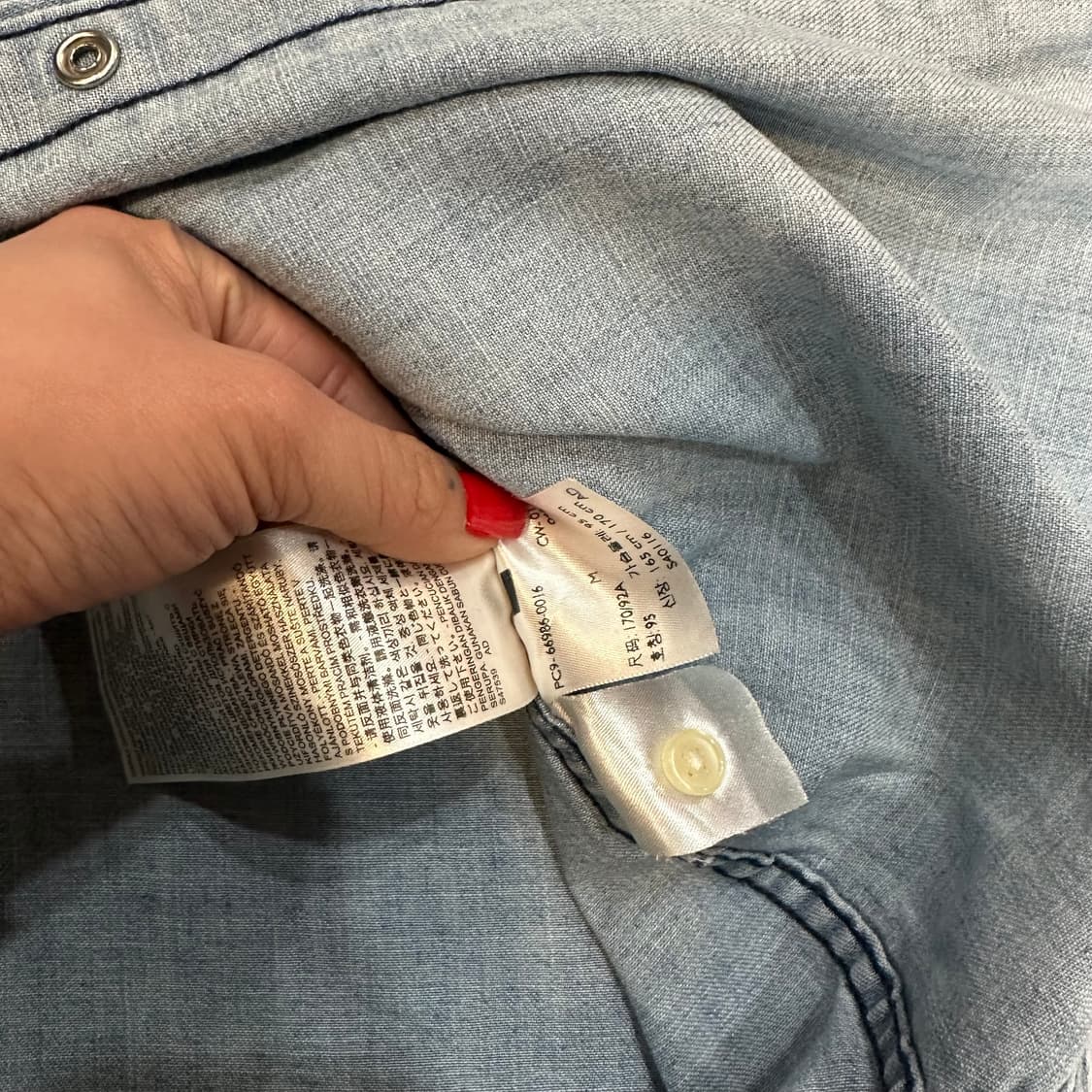 리바이스 라이트 데님 웨스턴 셔츠M 상품이미지4