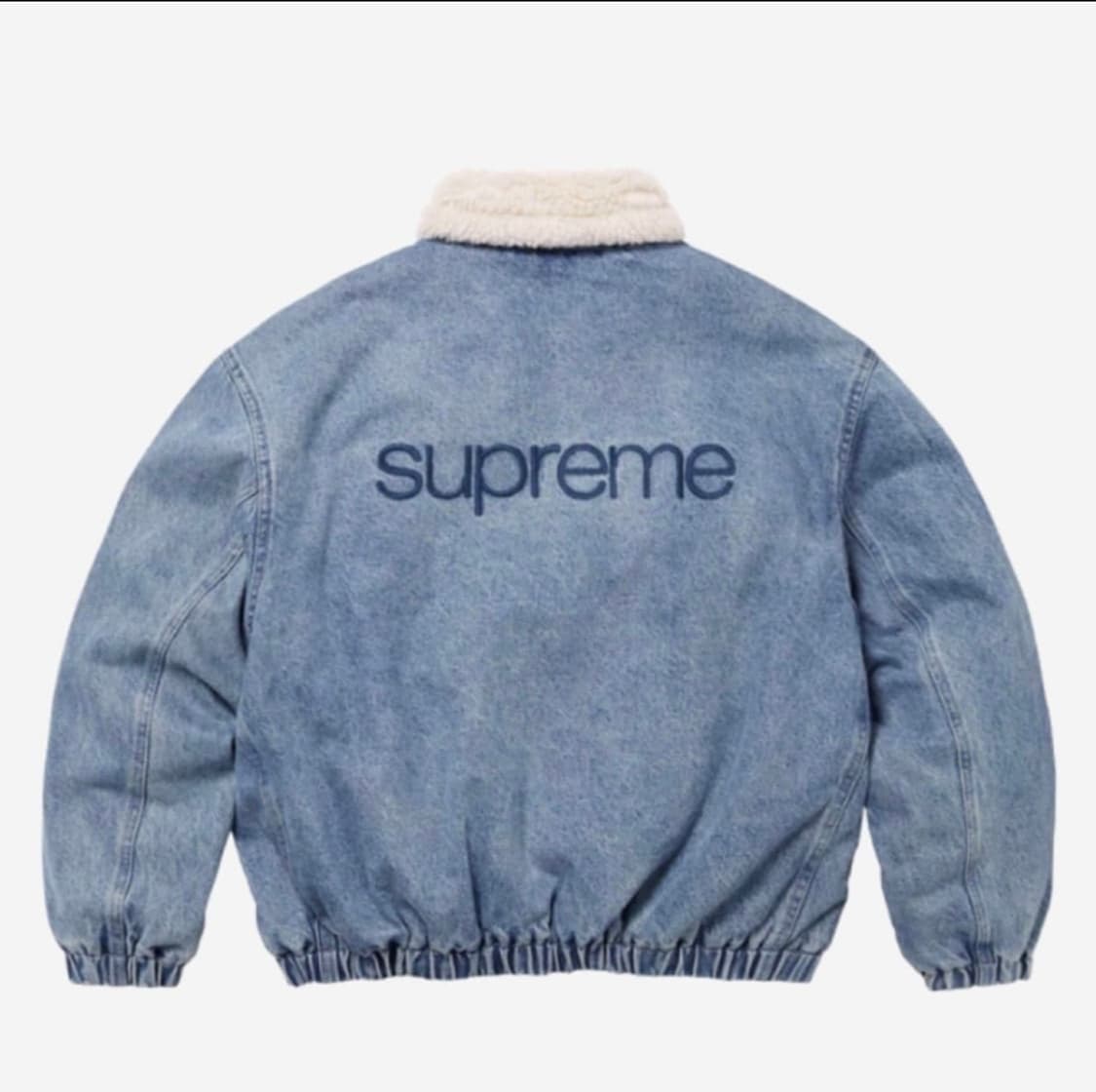 (공유 착용)슈프림 포우 셔링 라인드 데님 봄버 자켓 L 정품 상품이미지3