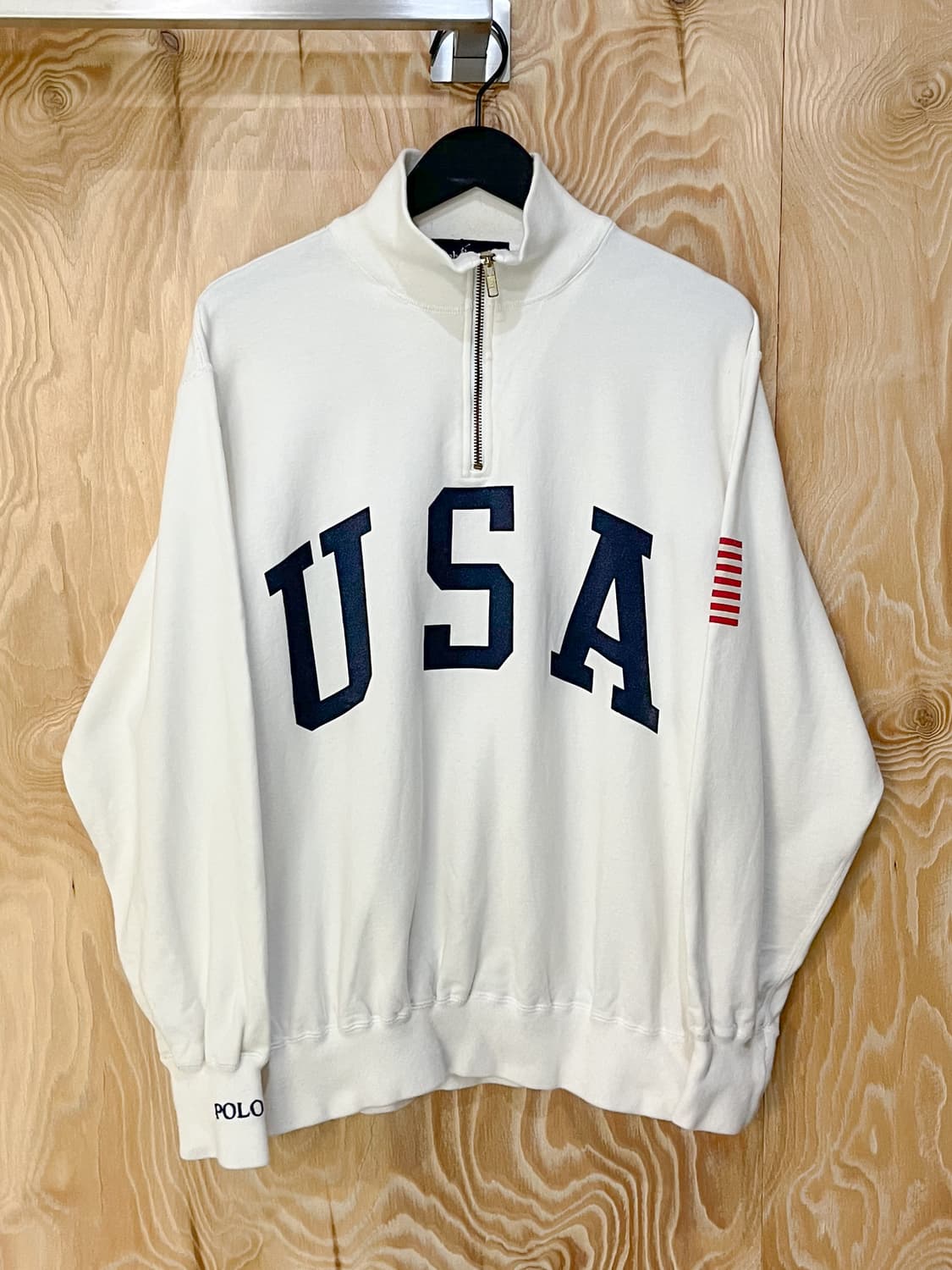폴로 랄프 로렌 90's USA 하프 집 스웻셔츠 상품이미지2