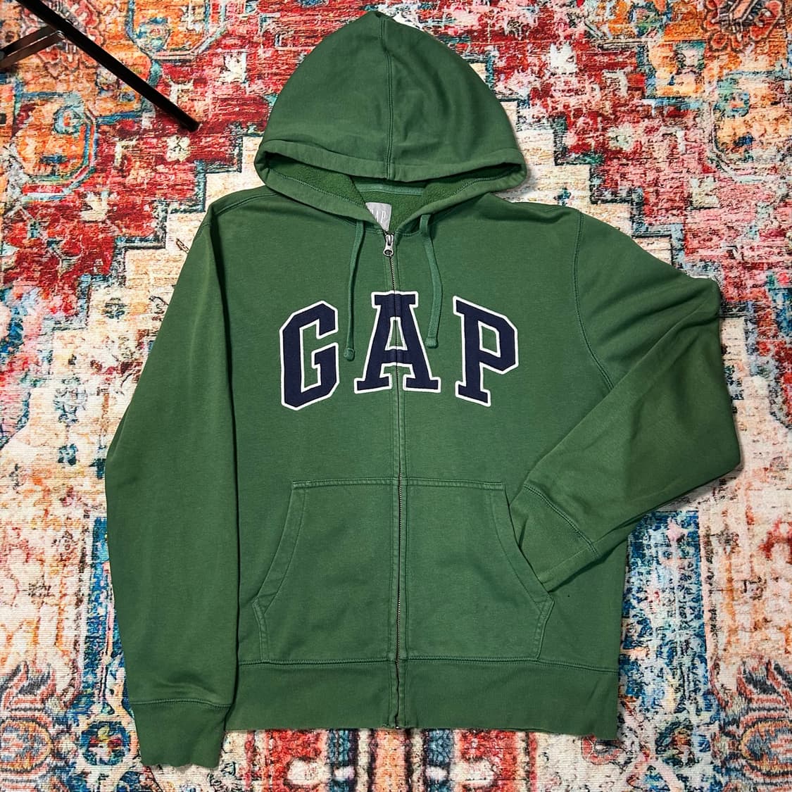 [L] GAP 갭 아치로고 그린 후드집업 상품이미지1