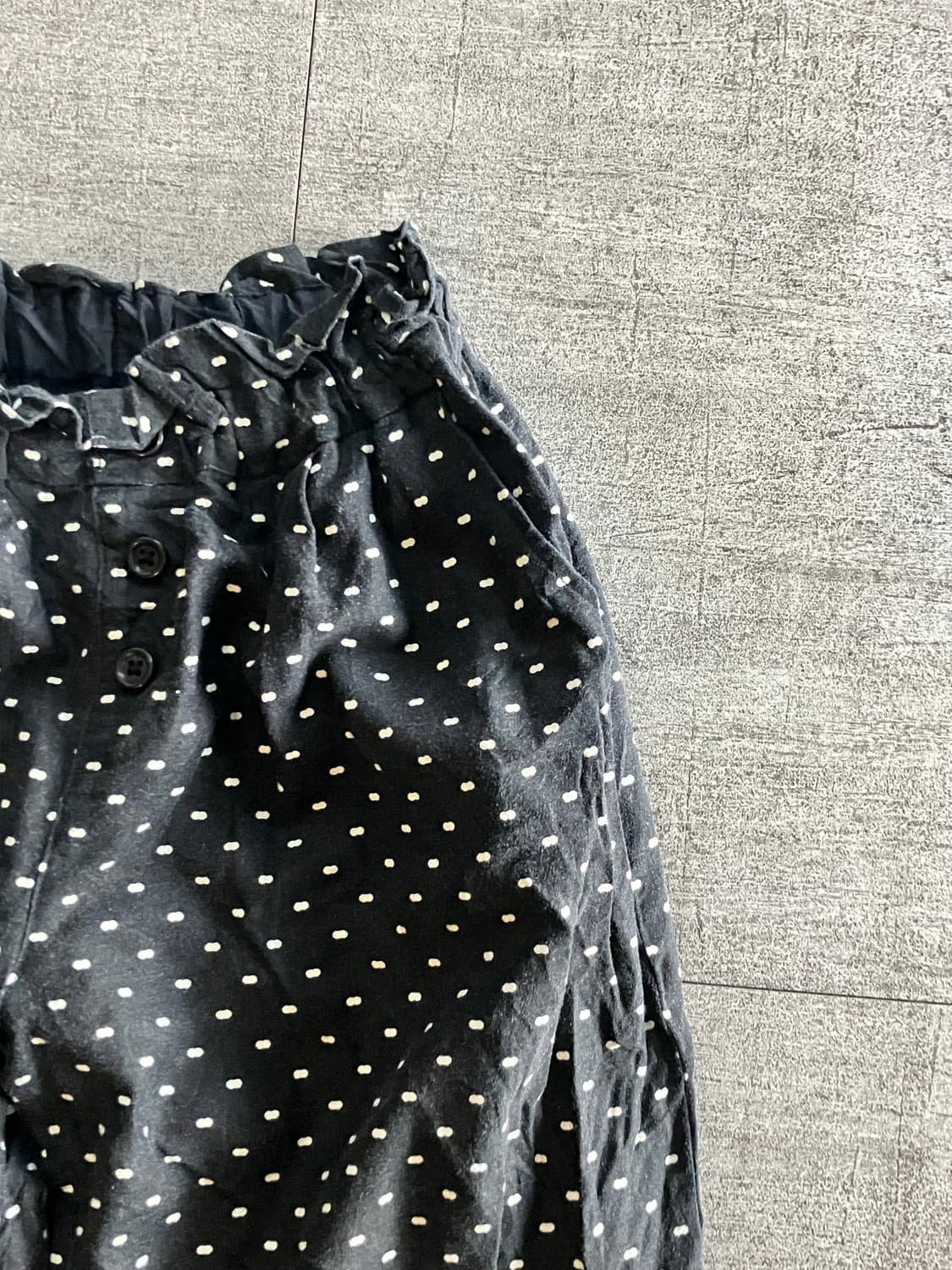 일본빈티지 Gu 하구미모리걸할메카지 라떼갸루 투버튼 땡땡이도트버뮤다팬츠 상품이미지2