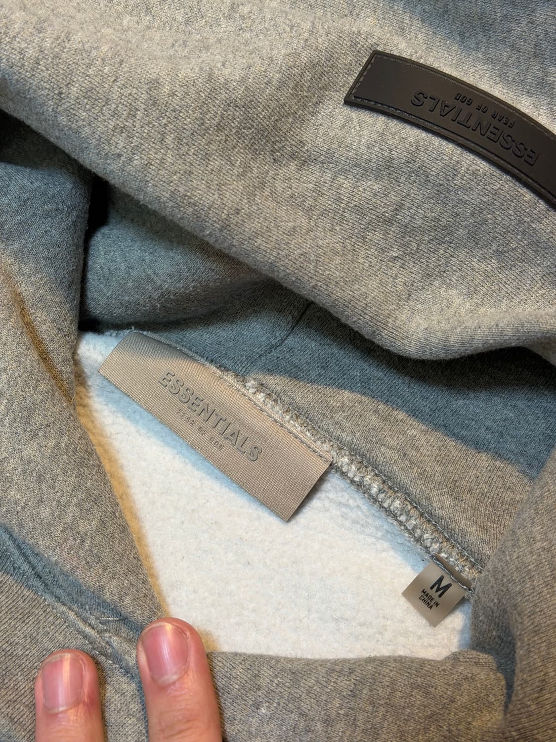 에센셜 피어오브갓 빅로고 후드티 그레이 상품이미지3