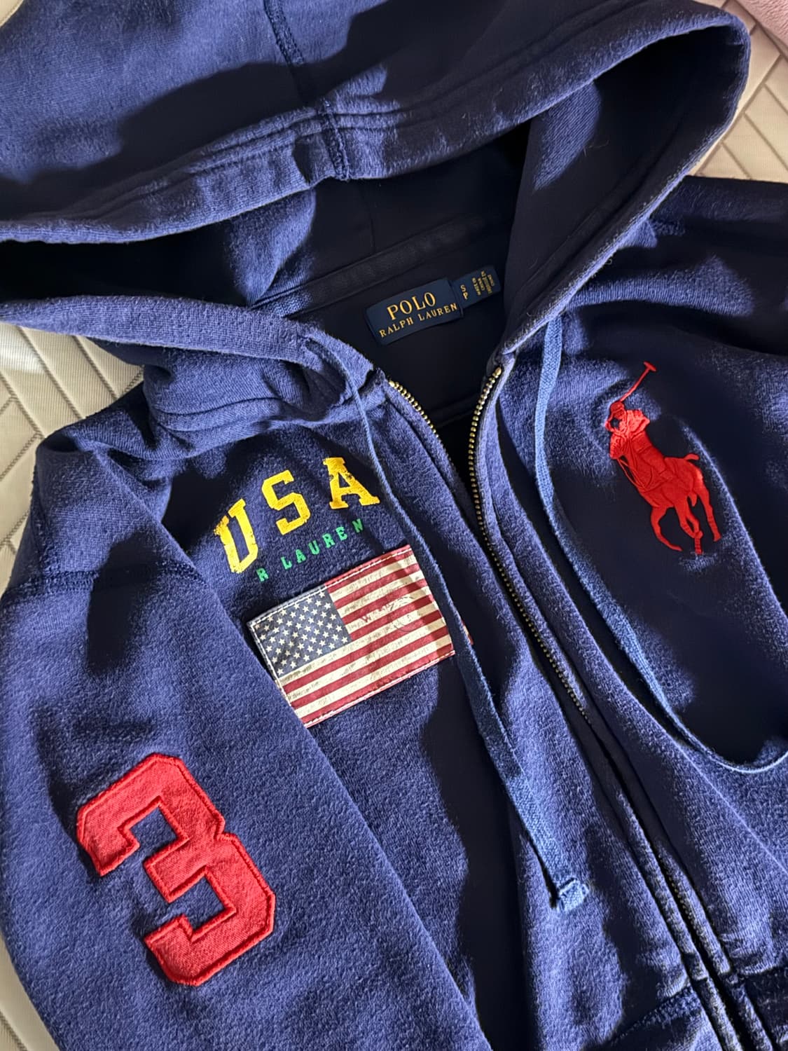 폴로 빅포니 성조기 후드집업 상품이미지1