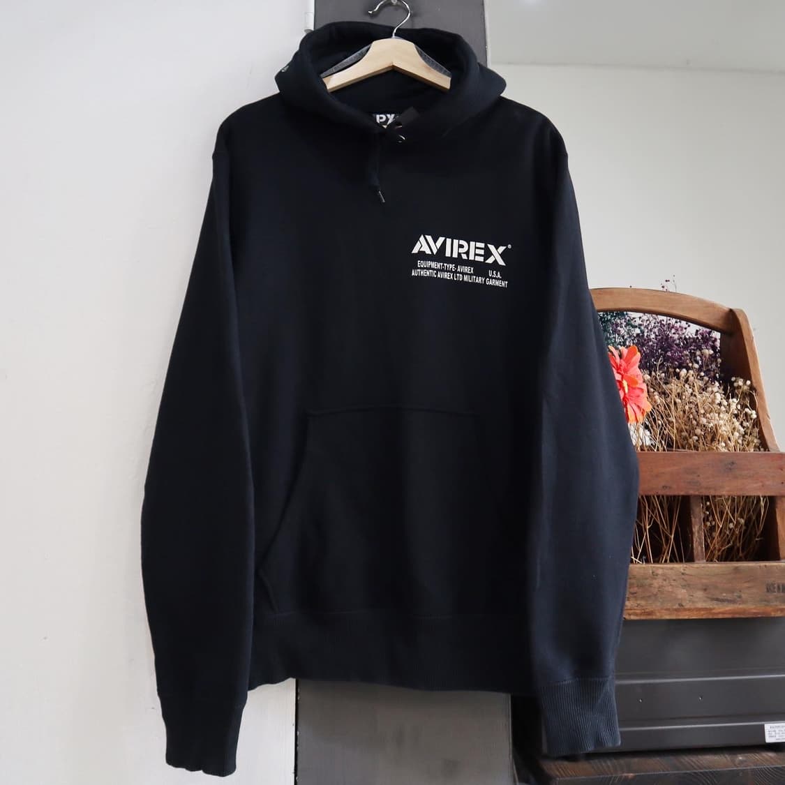 아비렉스 블랙 스웻후디 상품이미지1