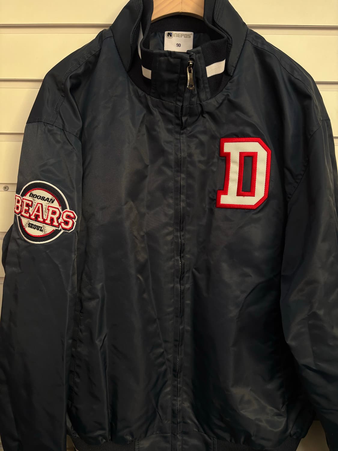 두산베어스 NEPOS 야구 점퍼 90 거의 새옷 상품이미지2
