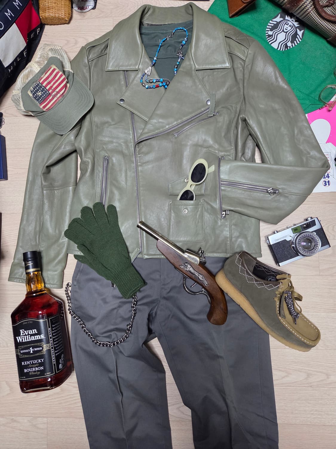 (U.K)바이크 라이더 자켓 가죽 점퍼 핸드메이드 레더자켓 상품이미지4