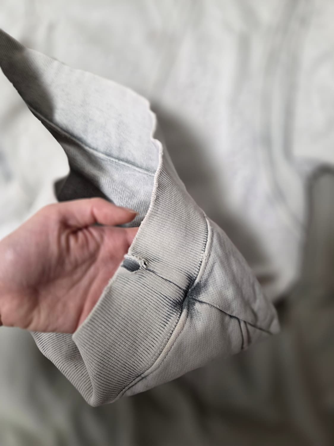 미스치프 블리치드 풀오버 후드 블리치드 카키m 상품이미지10