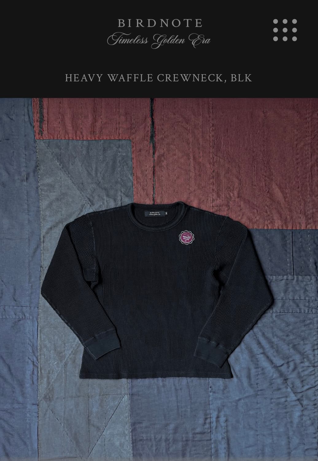 [40] 버드노트 헤비와플 크루넥 상품이미지1