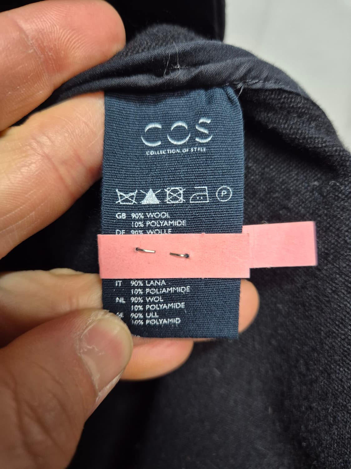 코스 블랙 모직 케이프 코트 상품이미지3