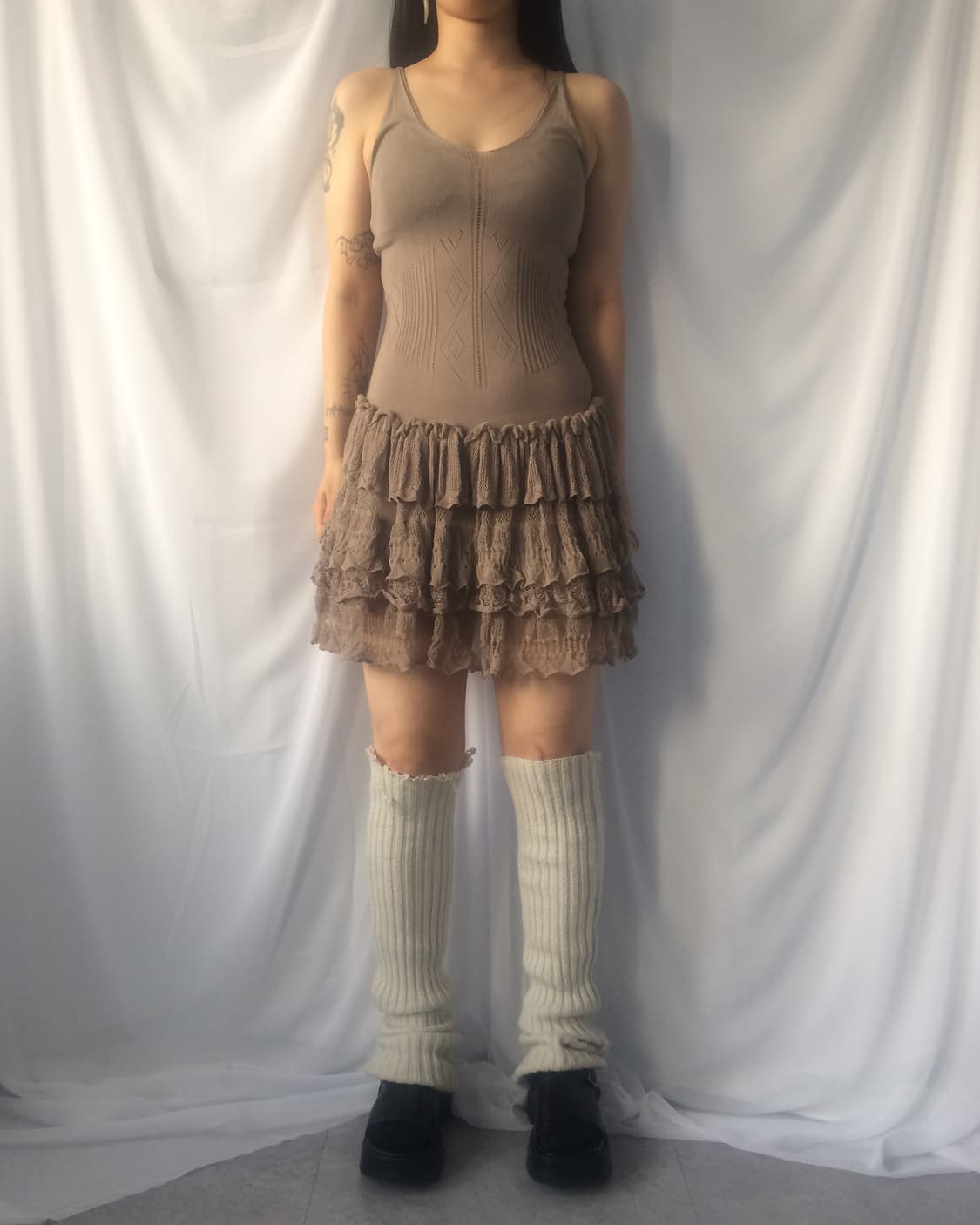 Just cavalli knit frill sleeveless onepi 상품이미지1