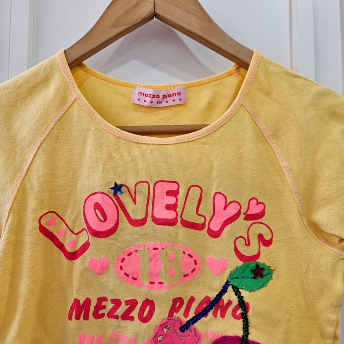 체리 패치 티셔츠 상품이미지3