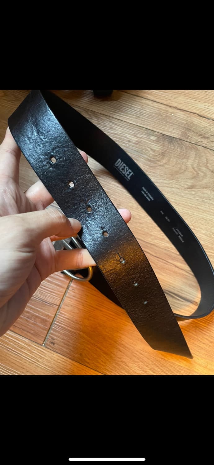 디젤(DIESEL) 로고 버클 가죽 벨트 상품이미지4