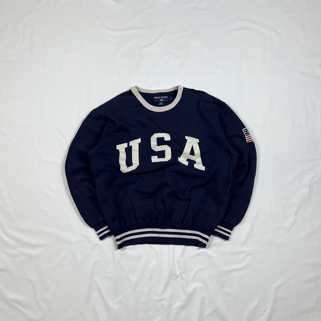 90’s 폴로스포츠 polo sport usa 성조기 로고 맨투맨 상품이미지1