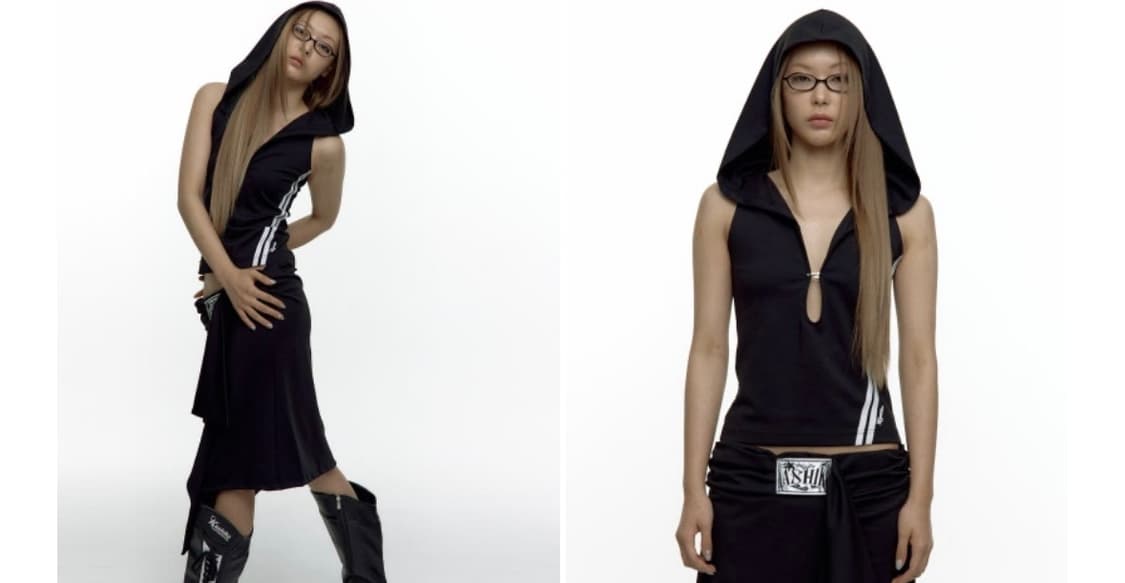 카시코) Track Hood Vest BK M 상품이미지2