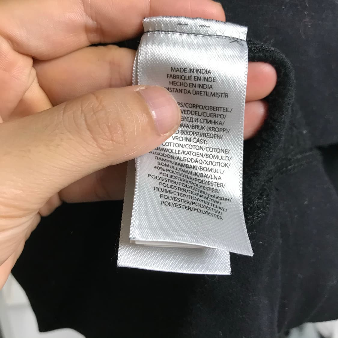 폴로 신형라인 검정 후드티 상품이미지4