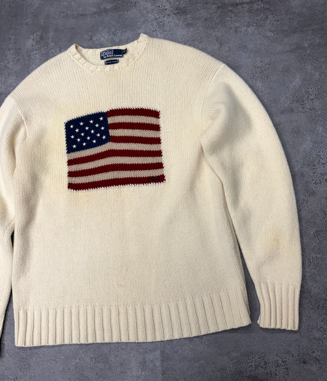 폴로 랄프로렌 성조기 램스울 니트 아이보리 상품이미지3