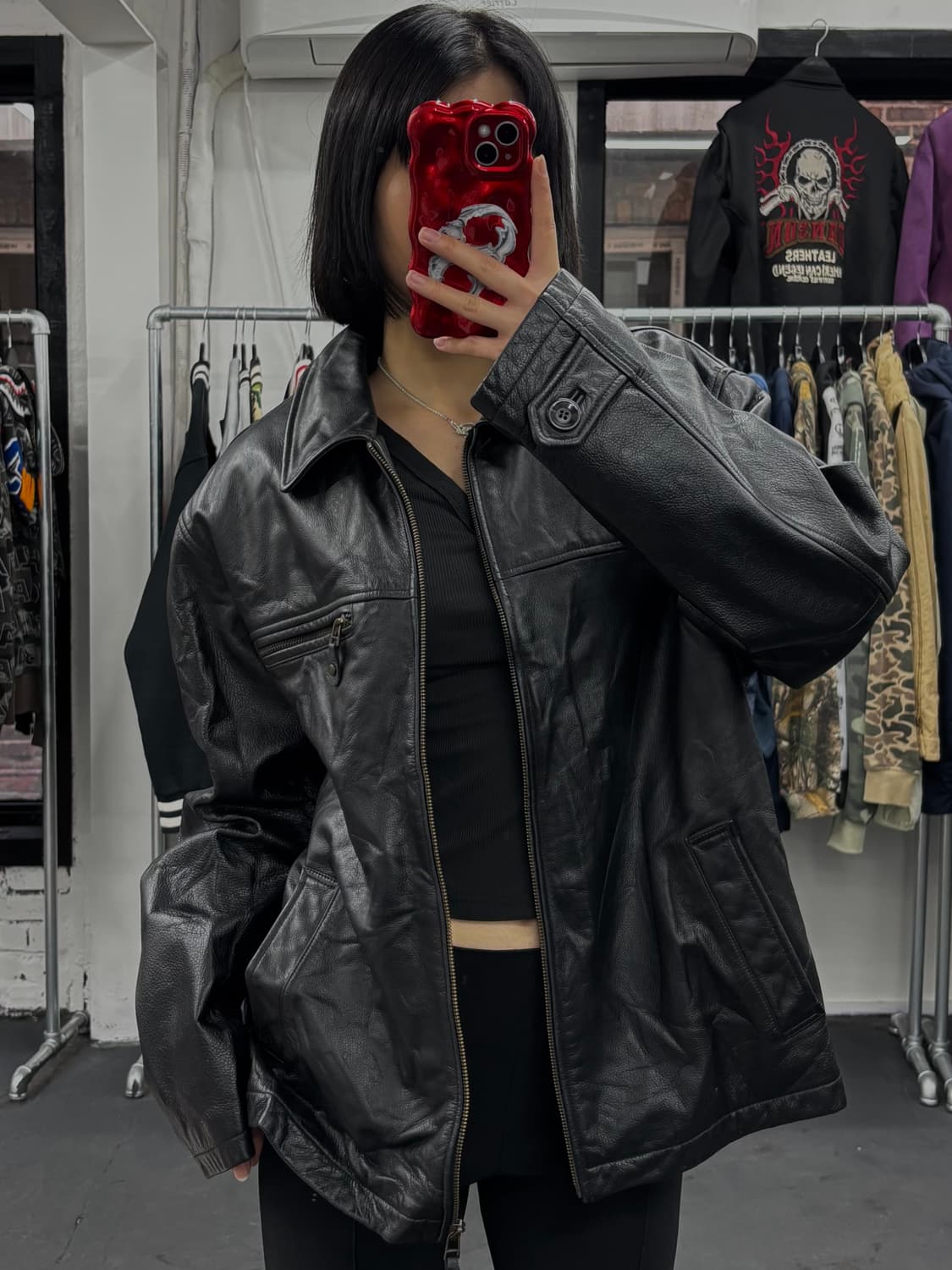 VTG 제뉴인 레더 레더자켓 상품이미지2