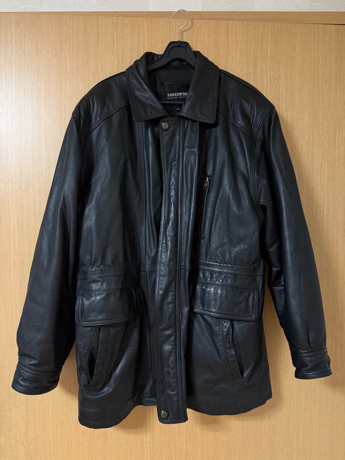 소가죽 레더 하프 코트 봄버자켓 상품이미지2