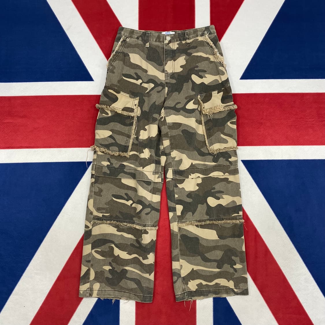 와이드 카모 카고팬츠 M 상품이미지1