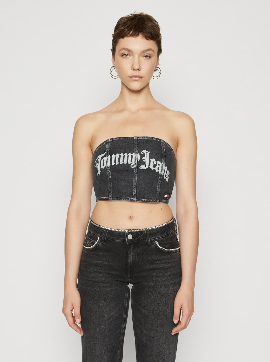 타미진스 데님 뷔스티에 튜브탑 정품 S 상품이미지1