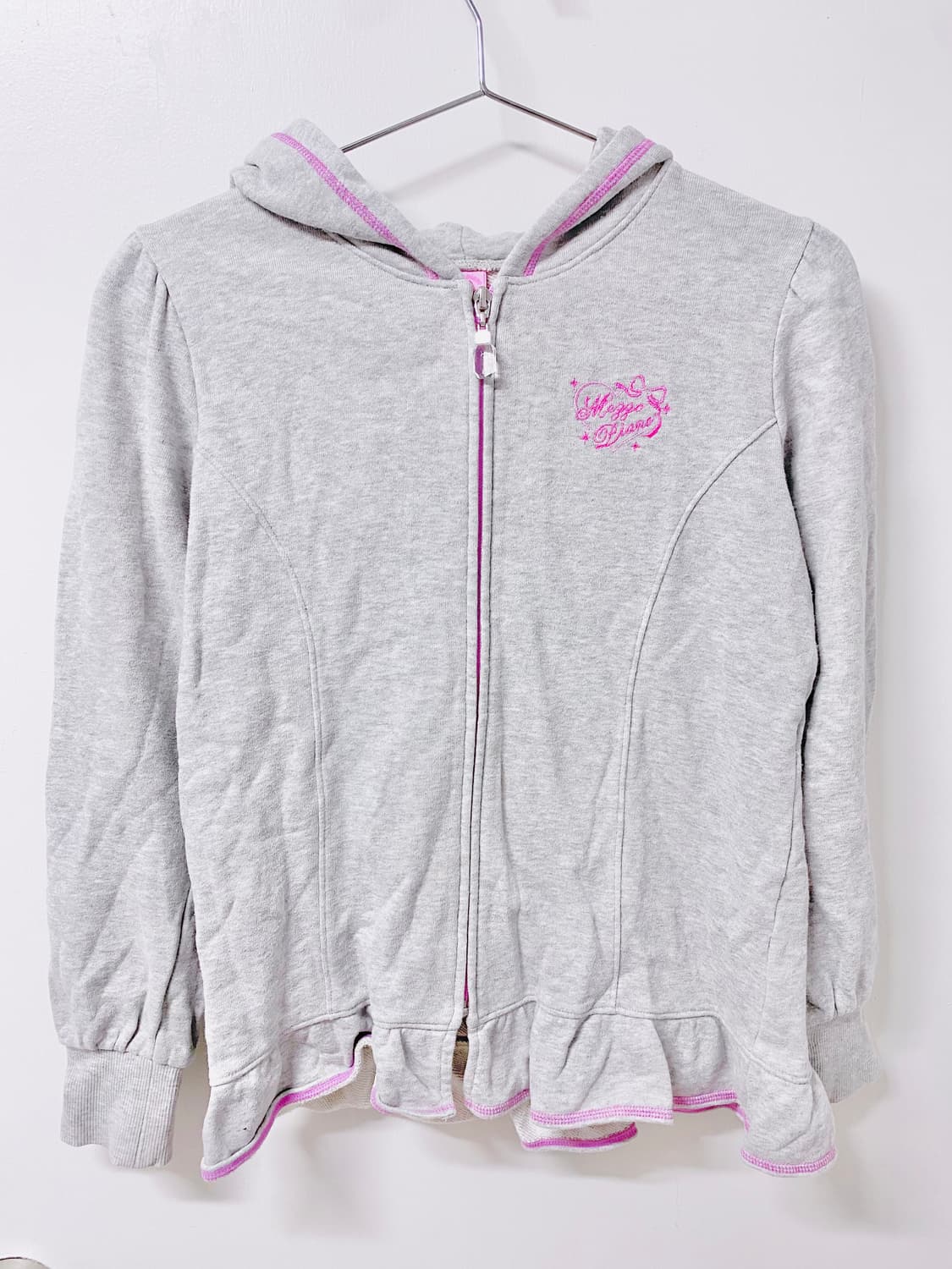 메조피아노 핑크 후드 집업 키치 히메갸루 모리걸 러블리 상품이미지1