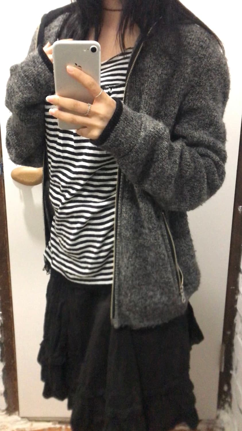 스트라이프 레이스 슬리브 상품이미지2